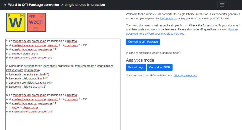 Migration From Paper Pencil To Digital Assessment How To Quickly Create Qti Items With The Free Online Converter W2qti Wiquid Digital Assessment